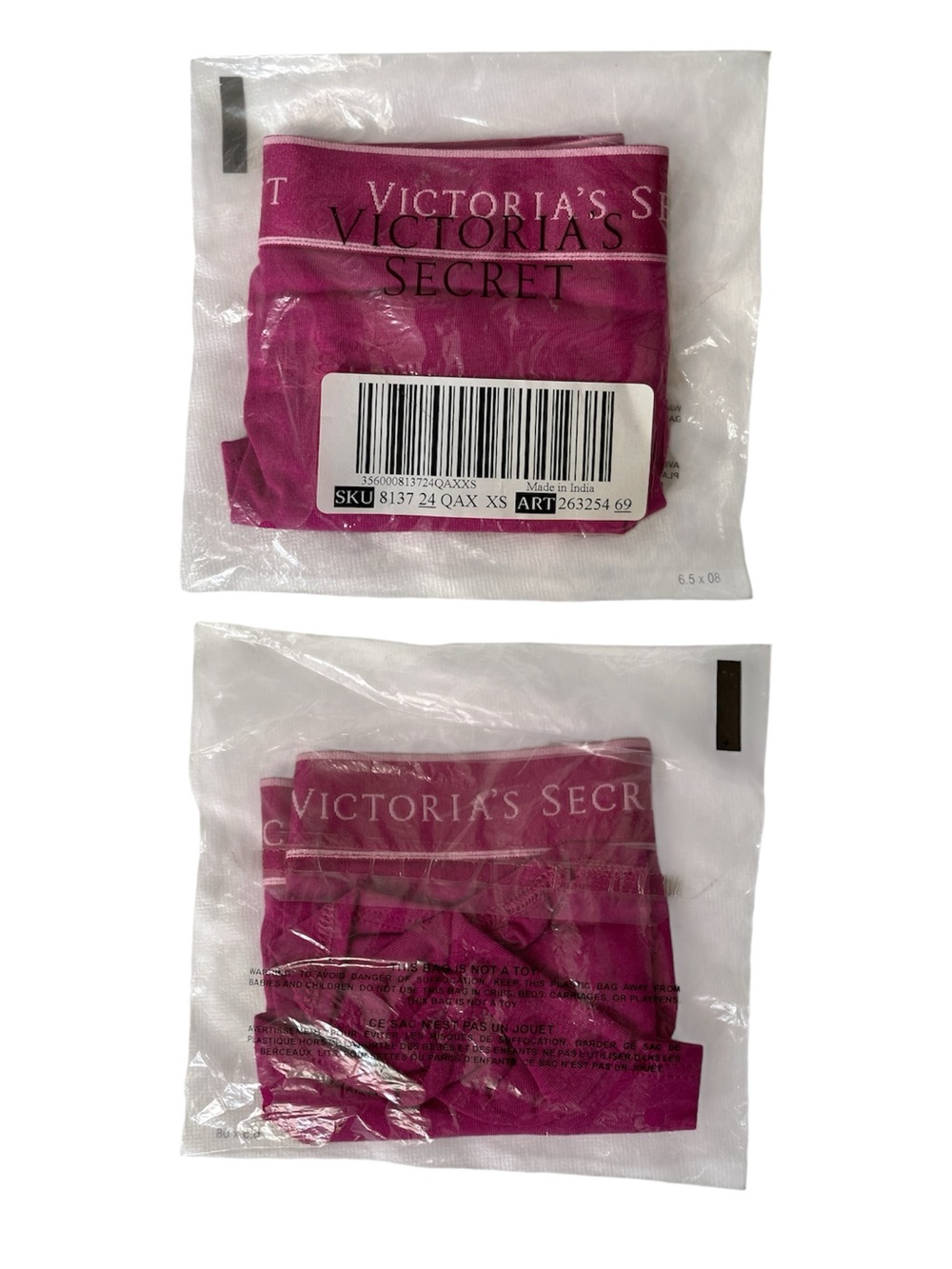 Victoria's Secret Magenta Logo Boyshorts Panty | XS | NIP